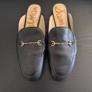 Sam Edelman Black Leather Linnie Bit Mules